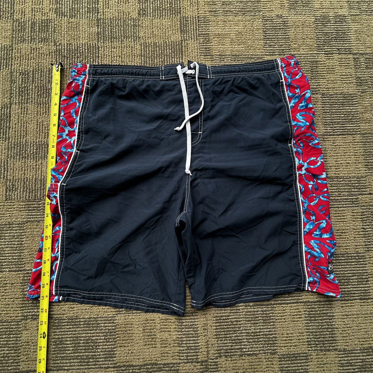 Ocean Pacific Vtg 90’s OP Ocean Pacific Red/ Blue Surf Swim Board Shorts Size US 38 / EU 54 - 5 Thumbnail