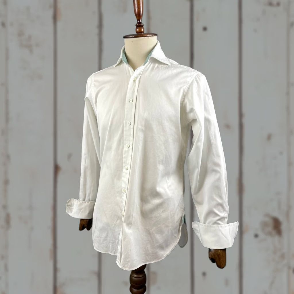 Hackett Hackett Aston Martin Racing Mens Shirt White Cotton Long Sleeve Button-Up Size US M / EU 48-50 / 2 - 1 Thumbnail