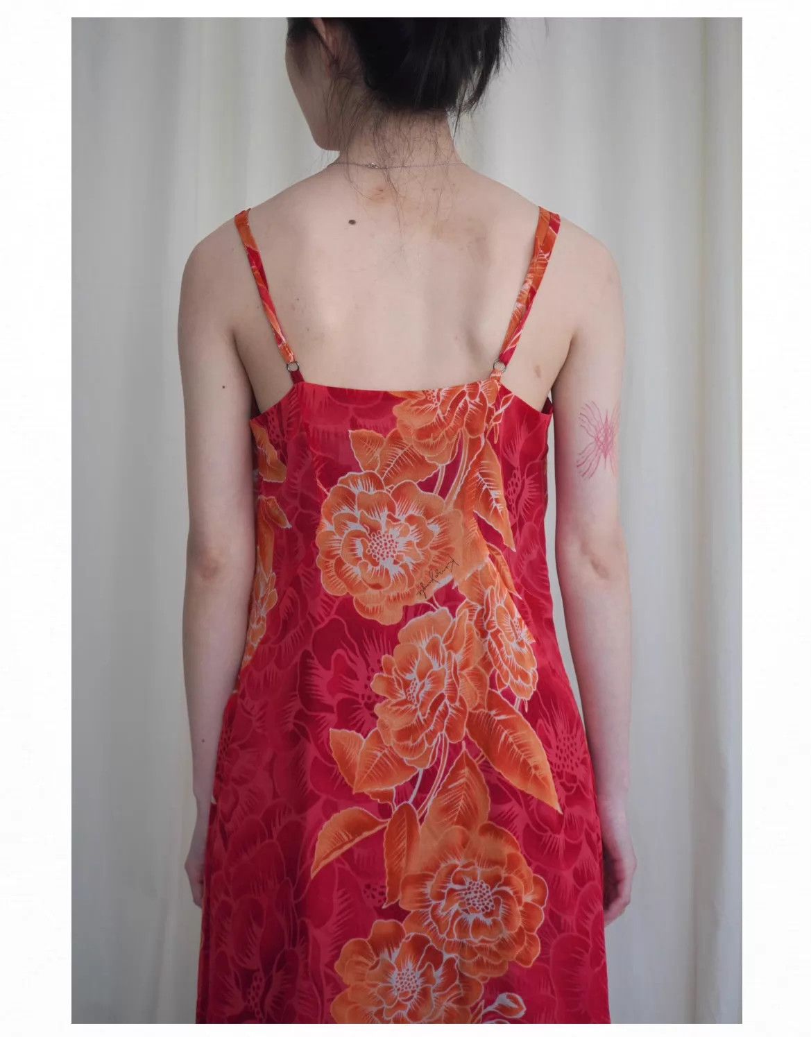 Kenzo Kenzo 90s Silk Signature Red Cami Dress Size ONE SIZE - 1 Thumbnail