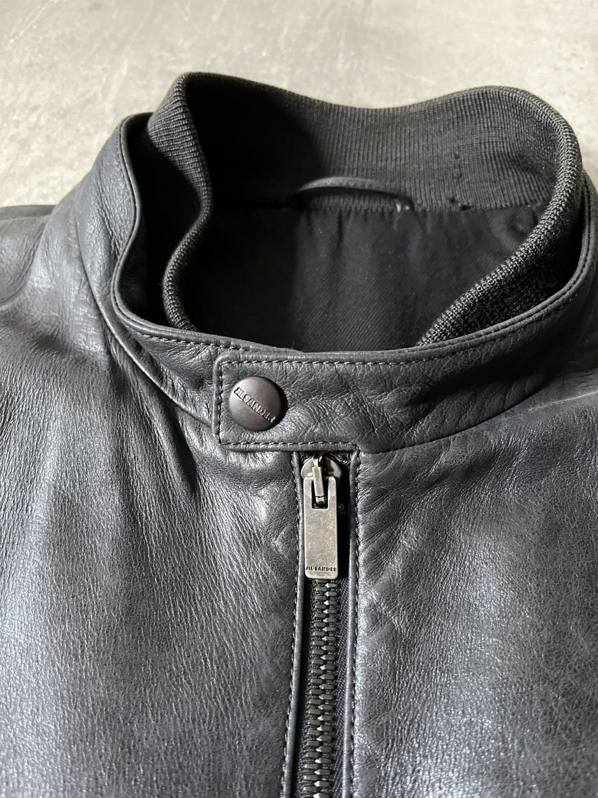 Jil Sander Jil Sander leather jacket by Raf Simons black rare Size US L / EU 52-54 / 3 - 6 Thumbnail