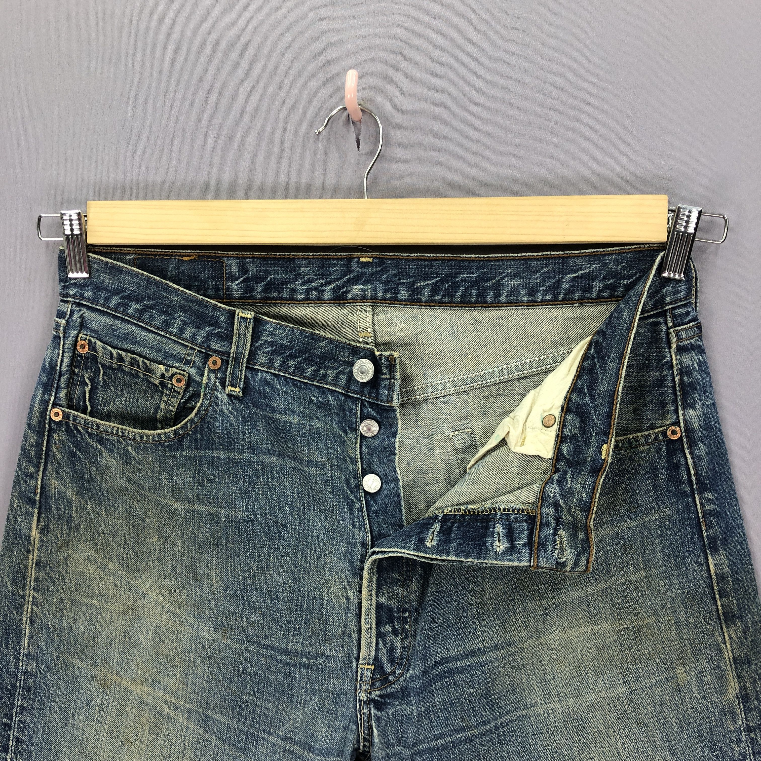 Levi's Vintage 90s Levis 501 Jeans Levi's Stonewash Faded Denim Size US 34 / EU 50 - 5 Thumbnail