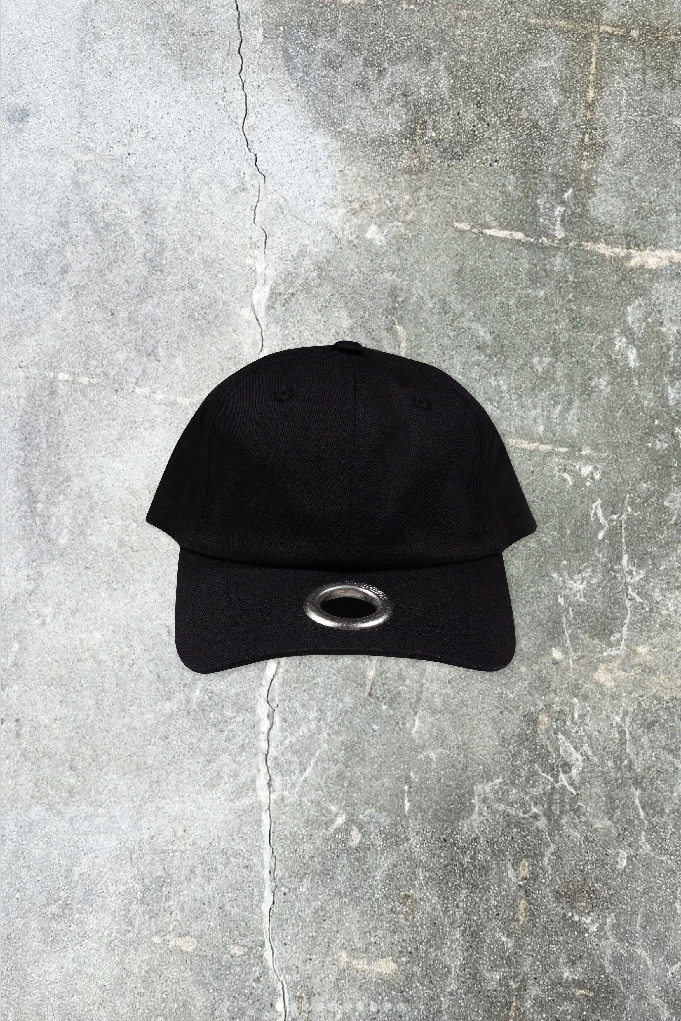 image of Vetements Black Ring Cap, Men's