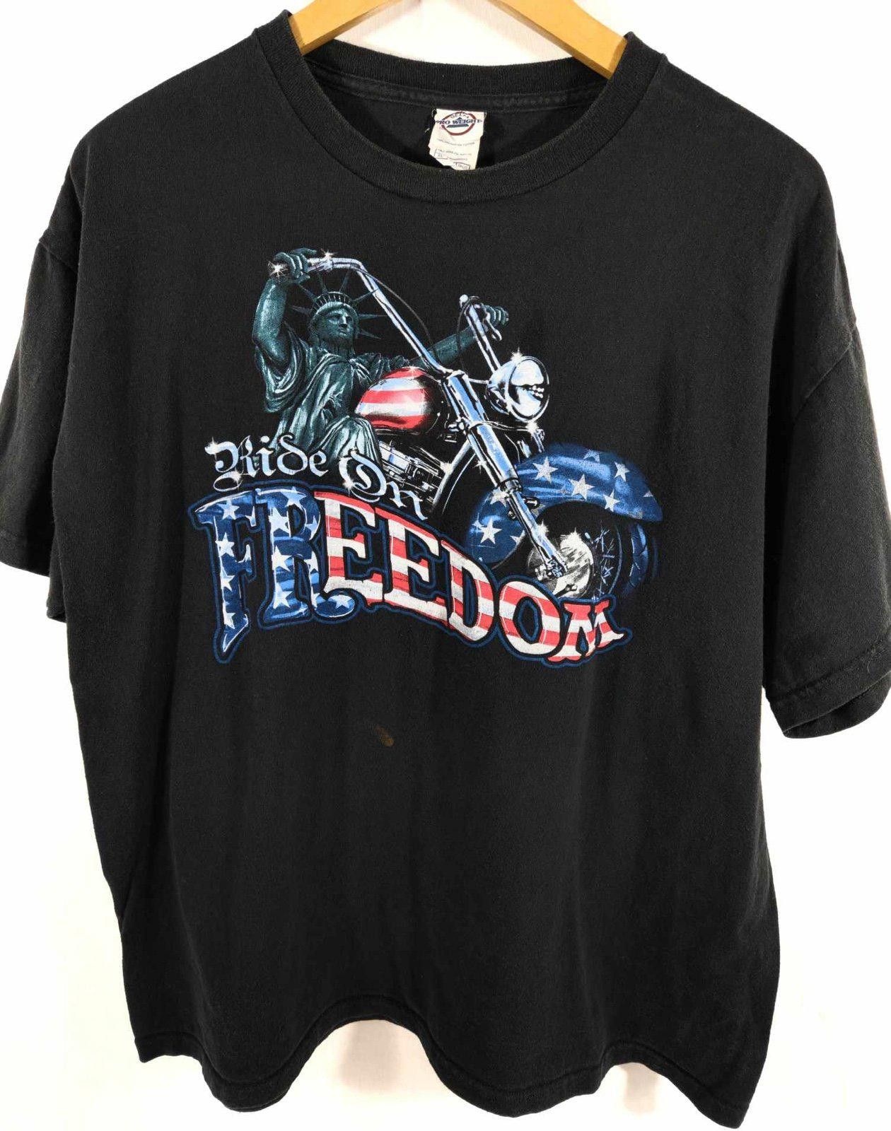 Designer Delta Pro Weight Freedom Motorcycle T-Shirt - XL Size US XL / EU 56 / 4 - 1 Thumbnail