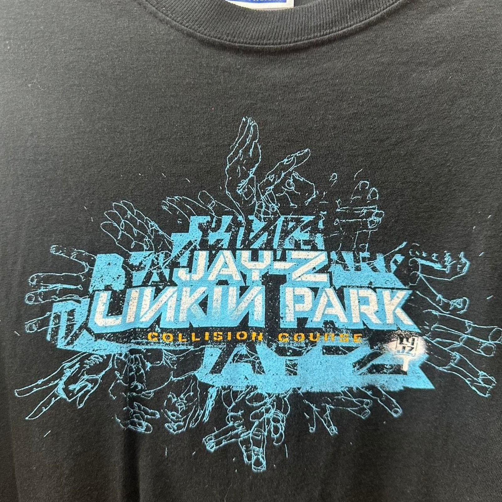 Hanes Vintage Linkin Park Jay-Z Collision Course T Shirt Y2K 2004 Size US M / EU 48-50 / 2 - 1 Thumbnail