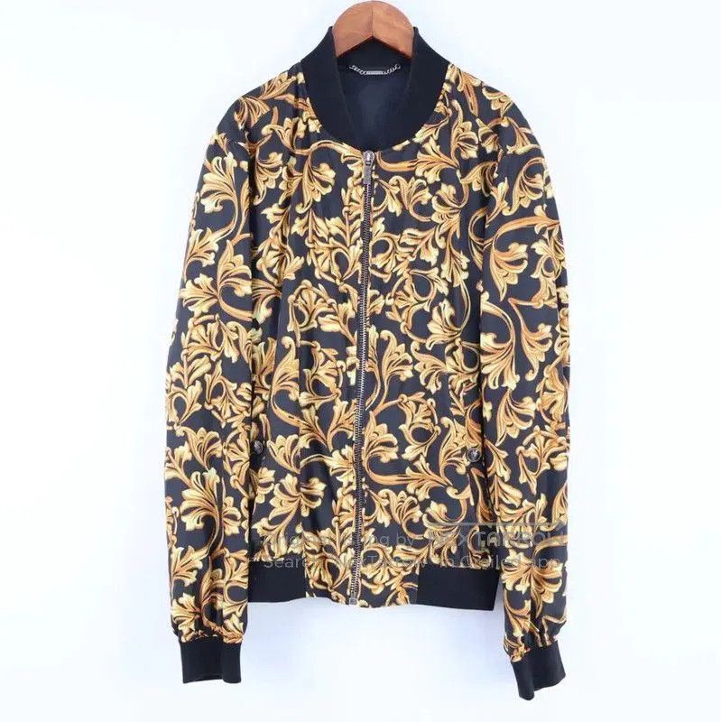 Versace Versace Spring Autumn Multicolor Bomber Jacket . Size US S / EU 44-46 / 1 - 1 Thumbnail