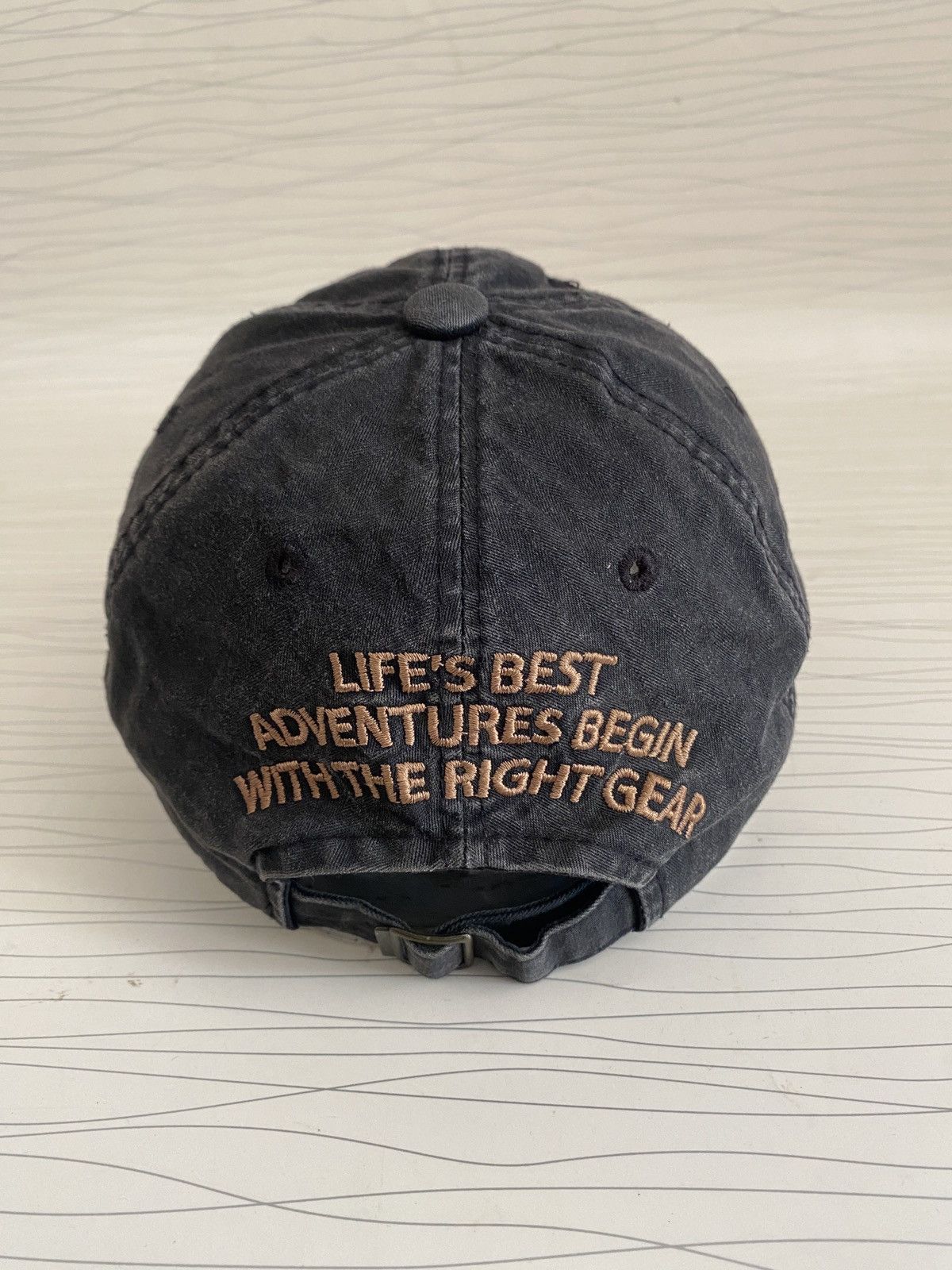 20471120 Adventures Begin Distressed Trucker Hat Size ONE SIZE - 6 Thumbnail
