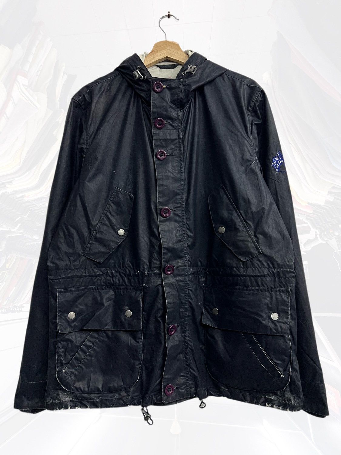 Barbour × Streetwear × Vintage Barbour Carbon Durham Kagoule 