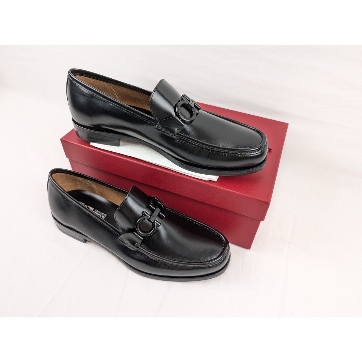 Salvatore Ferragamo o1rshd1 Rolo 10 Loafers in Nero Size US 11.5 / EU 44-45 - 23 Thumbnail