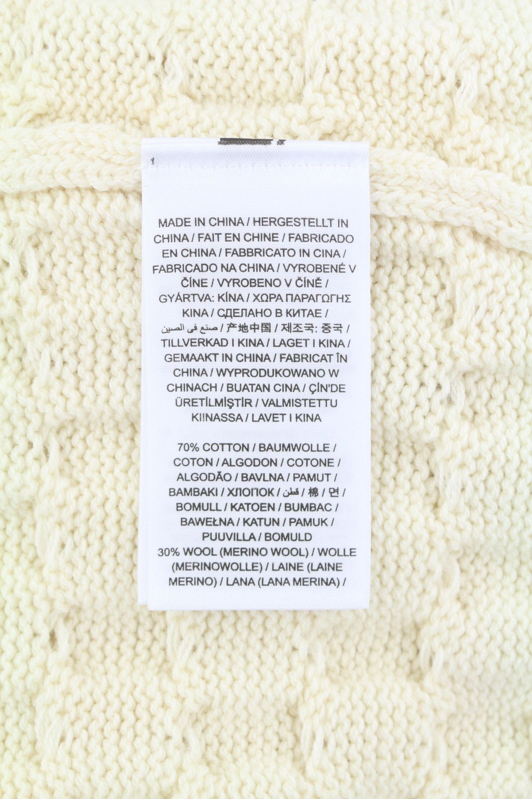 Gant CABLE C-NECK L Cream Wool Blend Jumper 87225 Size L / US 10 / IT 46 - 8 Thumbnail