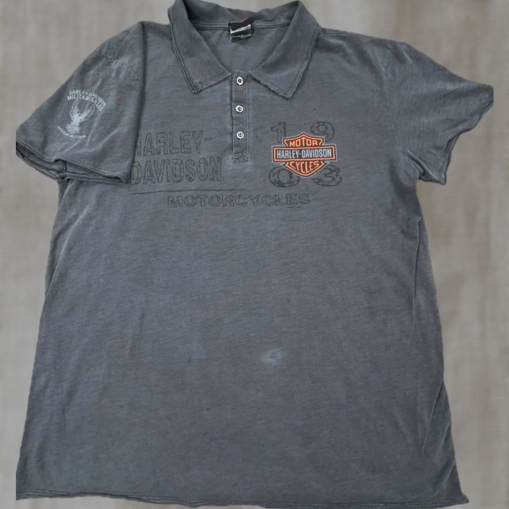 Harley Davidson Harley-Davidson Shirt Men XL Gray Tee Polo Henley VTG Regular casual classics Size US XL / EU 56 / 4 - 1 Thumbnail