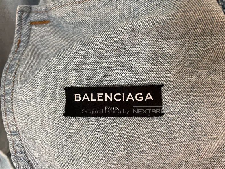 Balenciaga Balenciaga Distressed Wash Denim Jacket Size US S / EU 44-46 / 1 - 2 Thumbnail