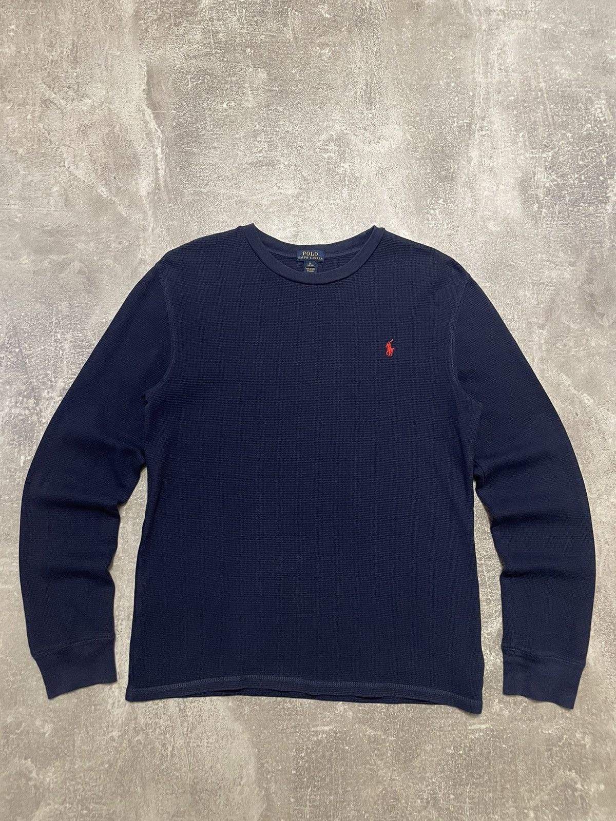 Polo Ralph Lauren Vintage Polo Ralph Lauren Waffle Crewneck Sweatshirt Size US S / EU 44-46 / 1 - 1 Thumbnail