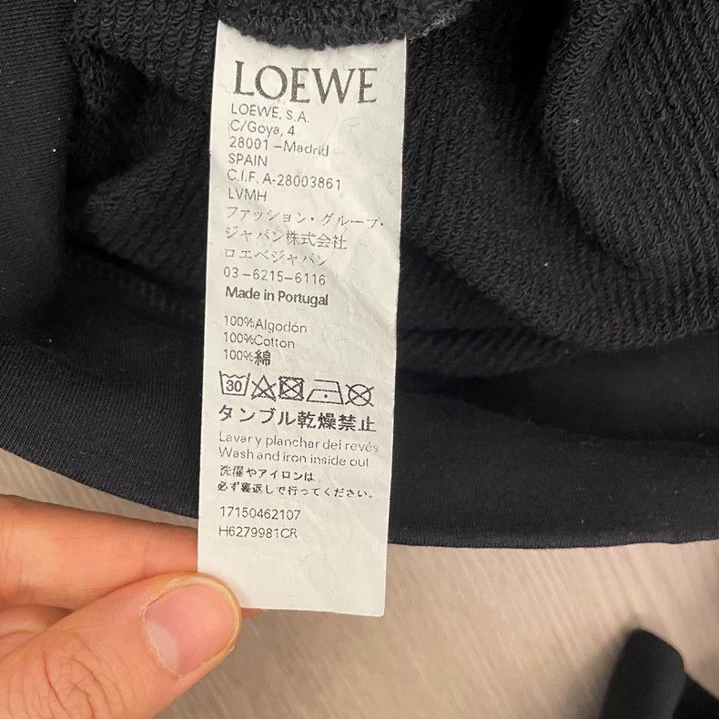 Loewe LOEWE Black dog print Logo round neck oversized hoodie Size L / US 10 / IT 46 - 6 Thumbnail