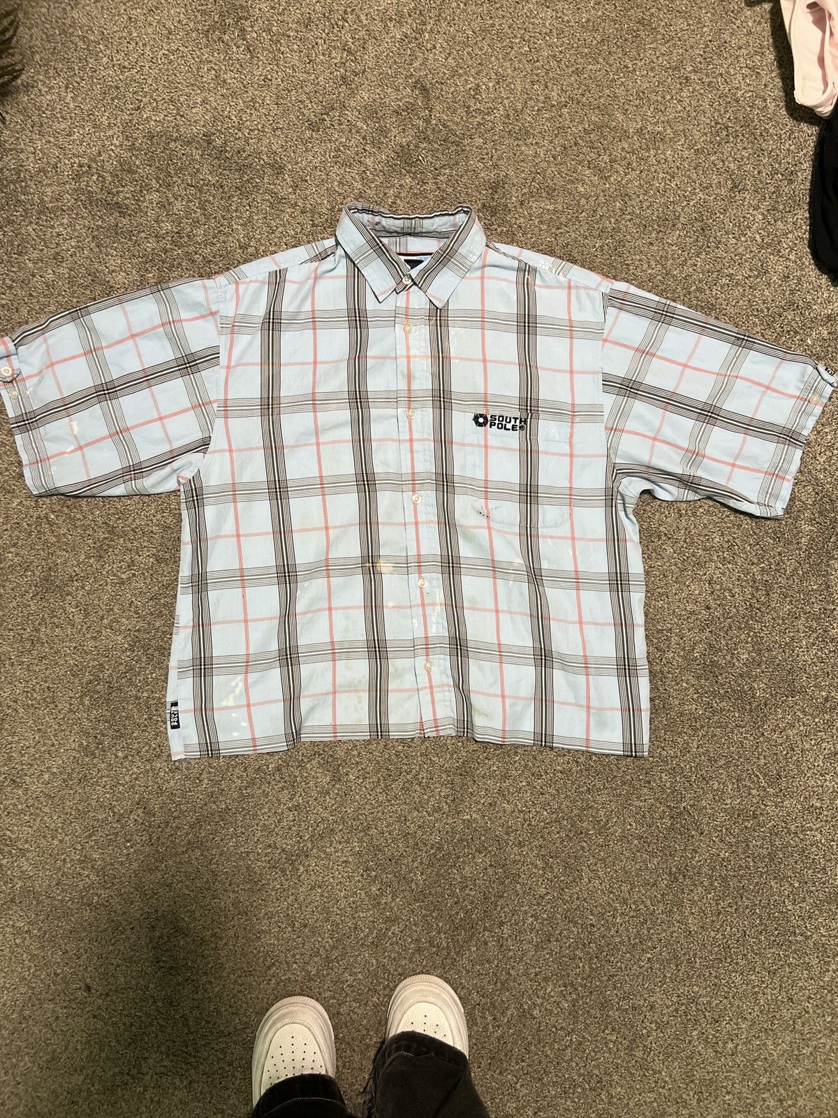 Southpole × Vintage Vintage Boxy SouthPole Button Up Shirt Size L Size US L / EU 52-54 / 3 - 1 Thumbnail