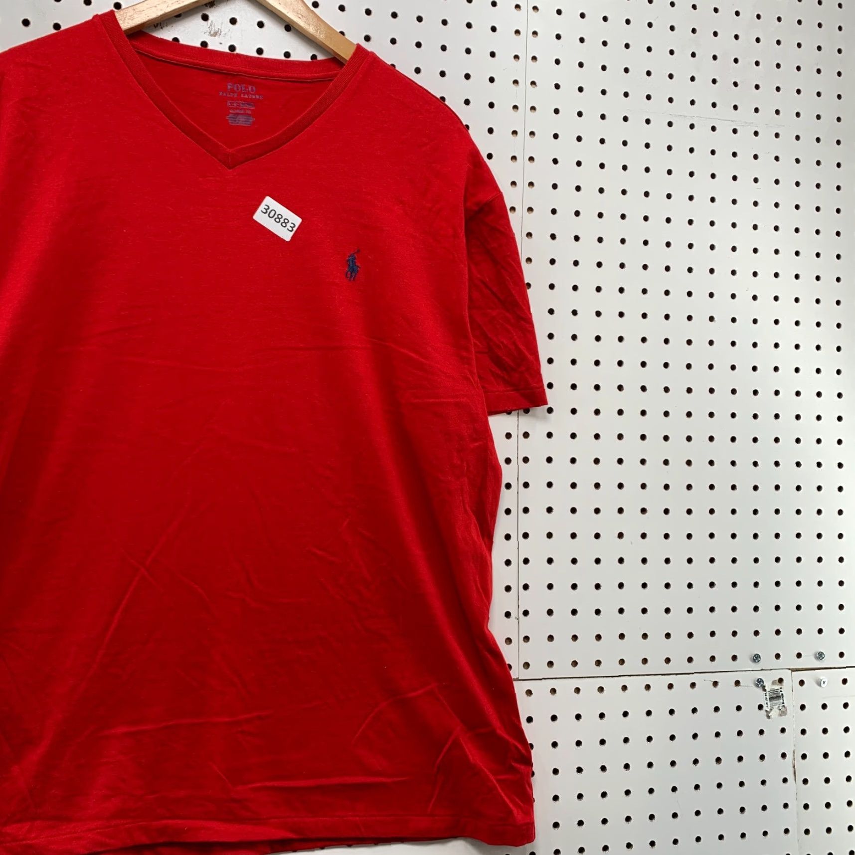 Polo Ralph Lauren Polo Ralph Lauren Shirt Mens Large Red Blue Pony V Neck Classic Fit 24X28.5 Size US L / EU 52-54 / 3 - 4 Thumbnail