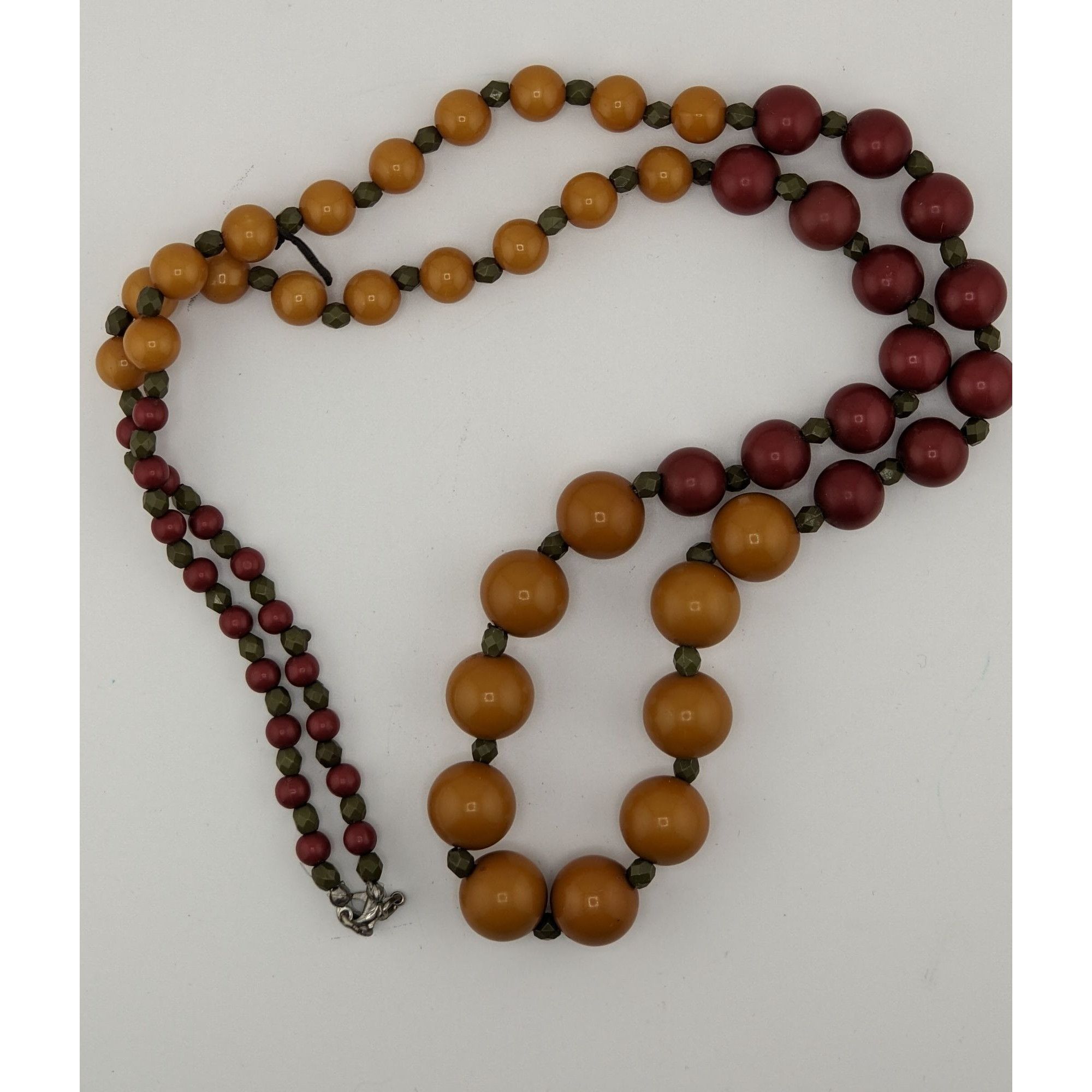 Other Vintage Bohemian Festival Necklace With Mustard & Burgundy B Size ONE SIZE - 5 Thumbnail