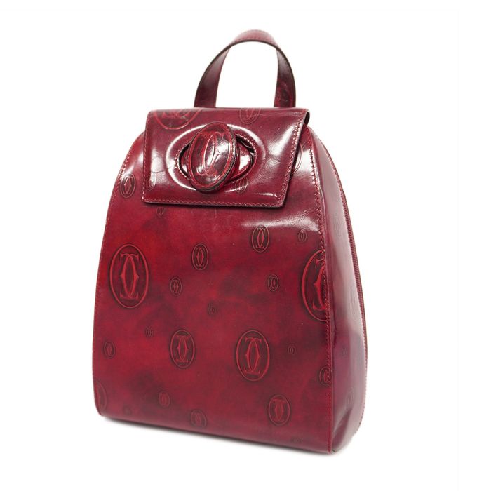 Cartier CARTIERAuth Happy Birthday Rucksack Enamel Leather Women's ...