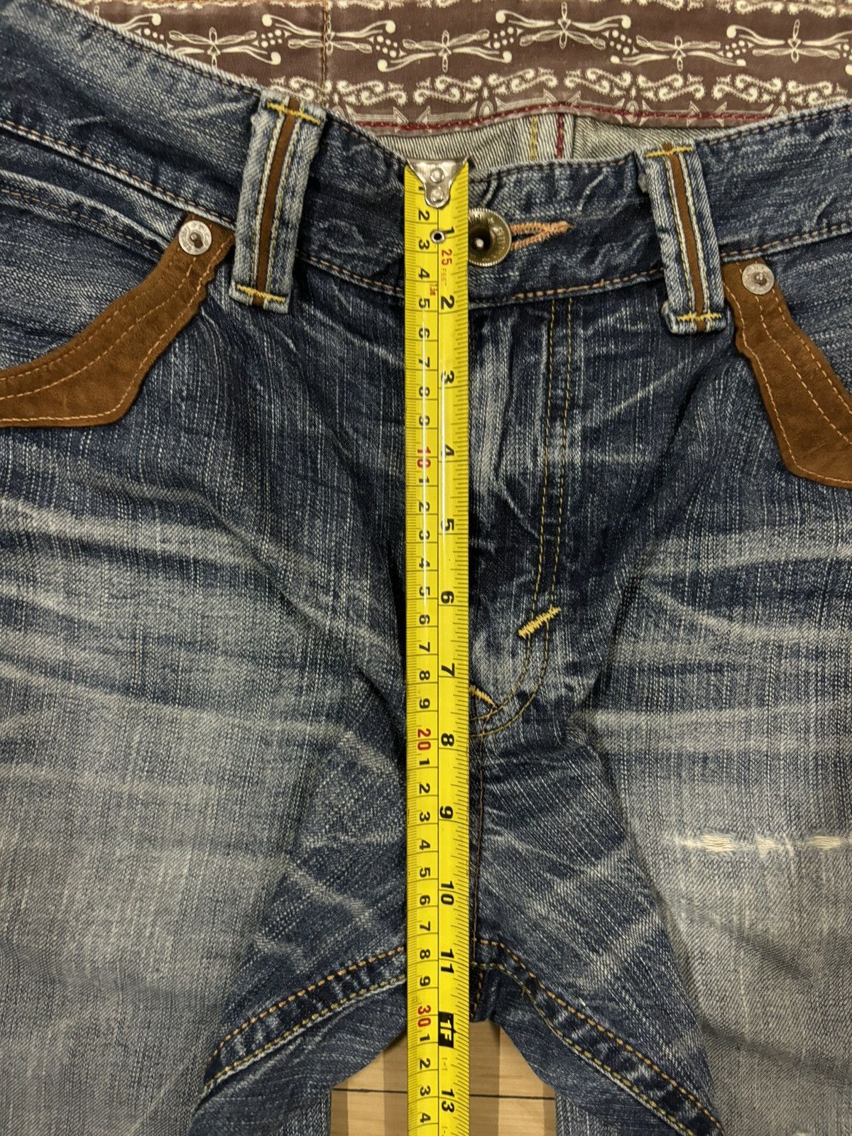 Edwin Exclusive Vintage Edwin XV Dirt Blue Wash Baggy Ripped Jeans Size US 33 - 20 Thumbnail