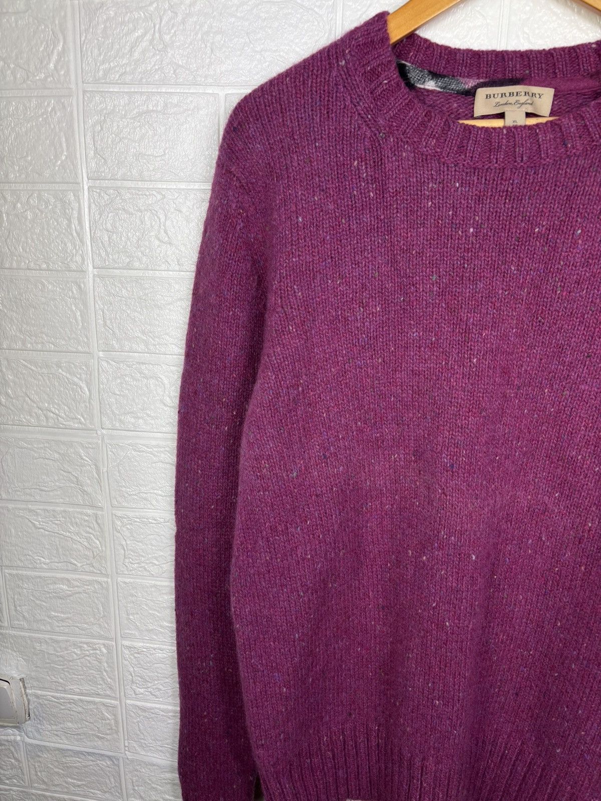 Burberry Burberry Men’s Wool Sweater XL Raspberry Red Pullover Jumper Size US XL / EU 56 / 4 - 5 Thumbnail