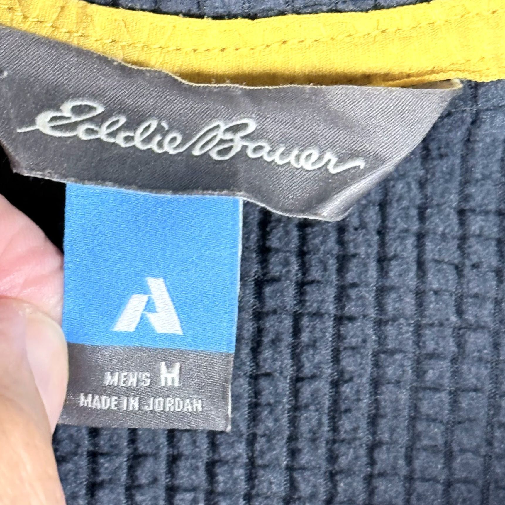 Eddie Bauer Eddie Bauer High Route Grid Fleece 1/2-Zip Hoodie Gray Thumbhole Men's - Medium Hoodie Men Gray 1/2 Zip Size US M / EU 48-50 / 2 - 7 Thumbnail