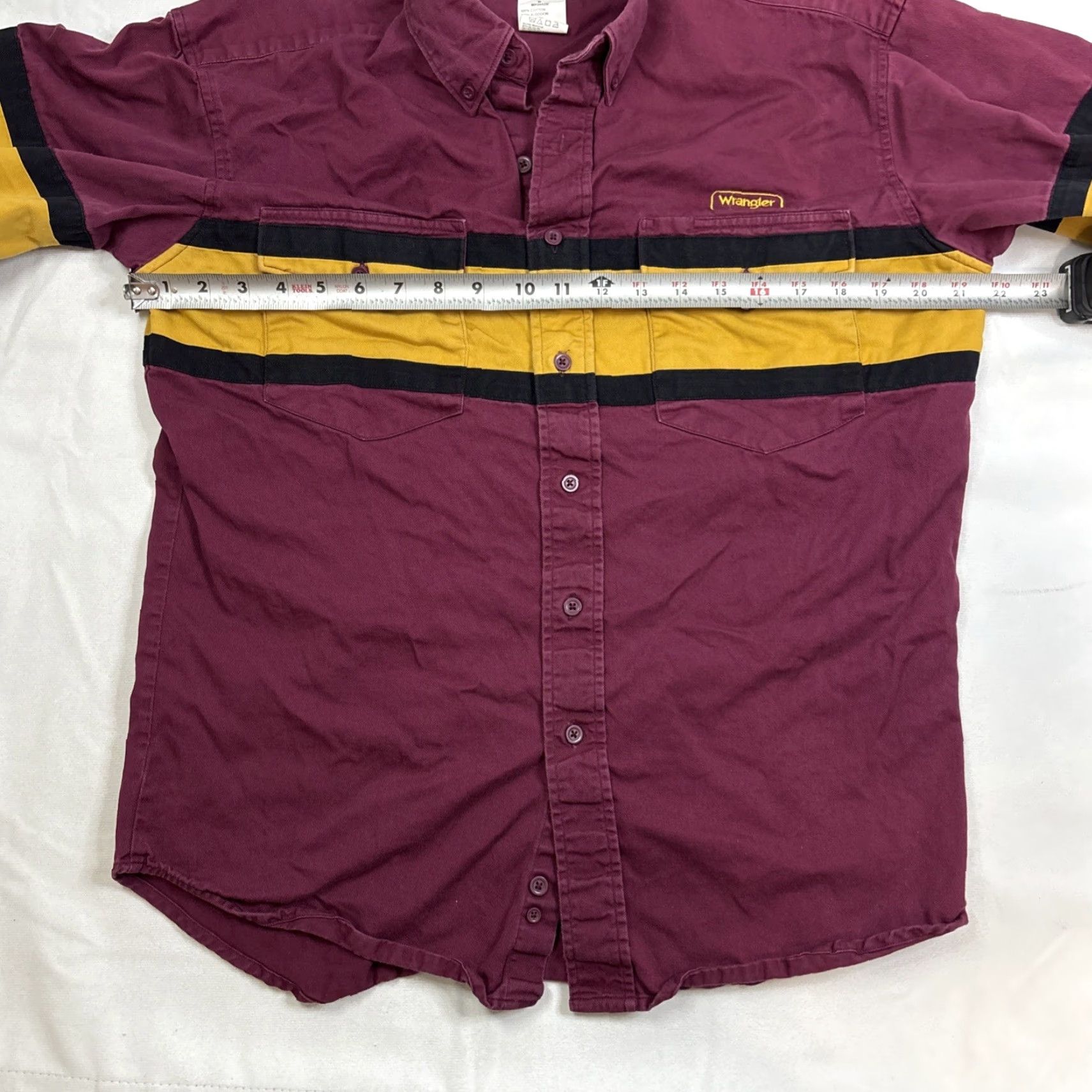 Wrangler VINTAGE Wrangler Shirt Mens Medium Bold Striped Denim X Long Tails Brush Popper Western 90s Mens Size US M / EU 48-50 / 2 - 5 Thumbnail