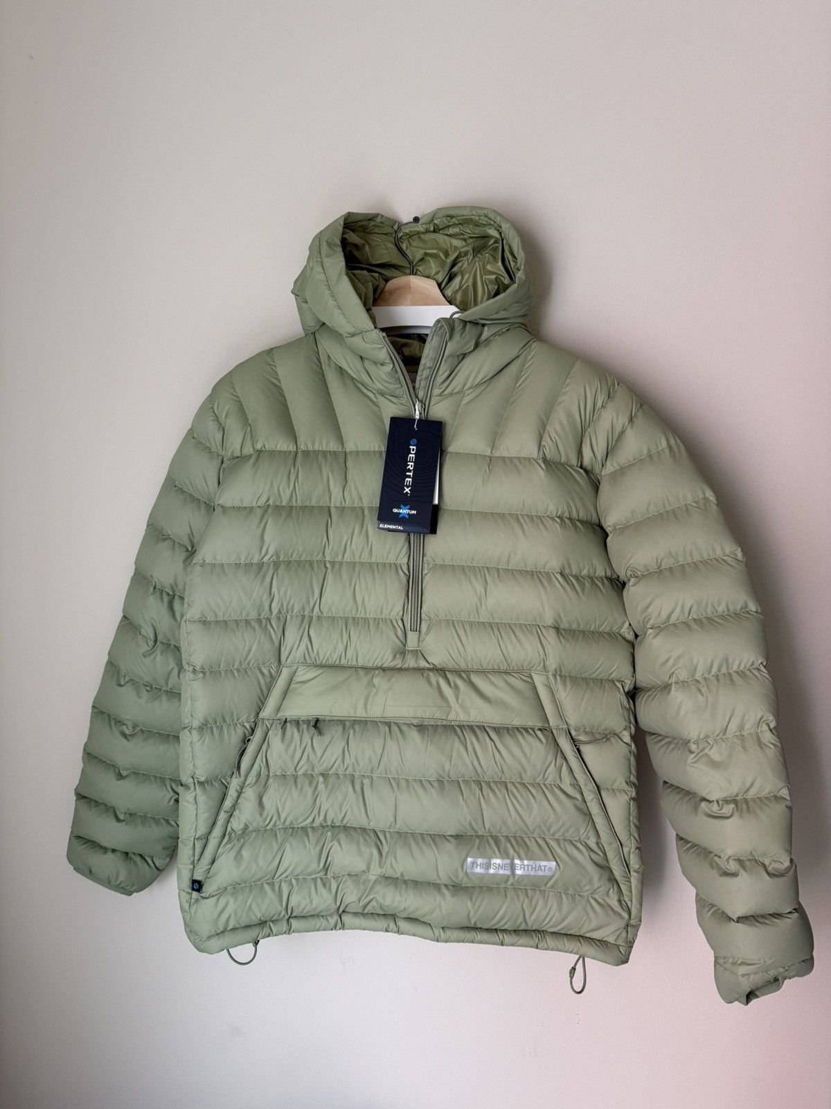 thisisneverthat Thisisneverthat Pertex Down Pullover. Olive Green. Hoodie Size US M / EU 48-50 / 2 - 7 Thumbnail