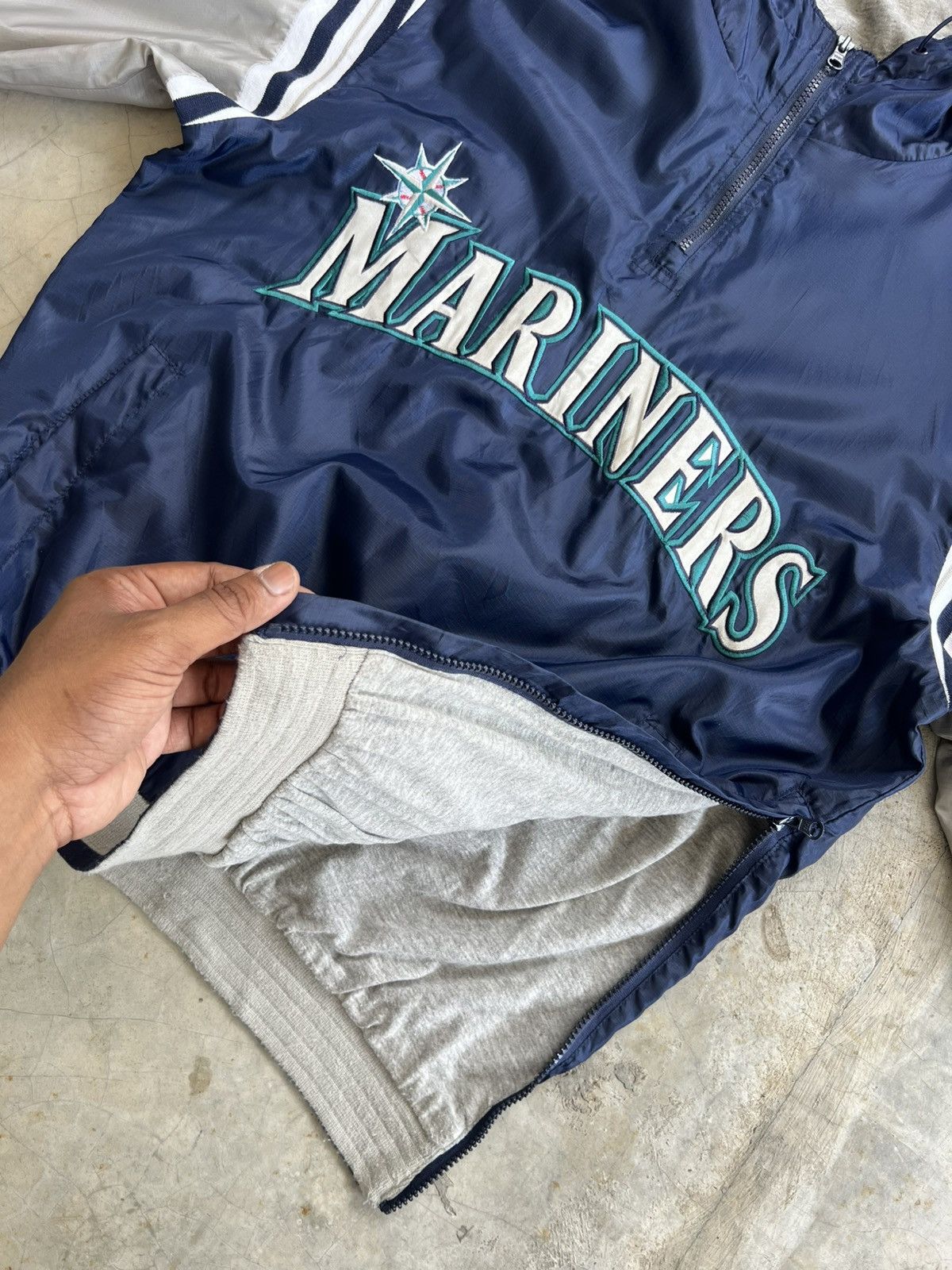 MLB VINTAGE SEATTLE MARINERS MLB LIGHTWEIGHT WINDBREAKER JACKET Size US XL / EU 56 / 4 - 7 Thumbnail