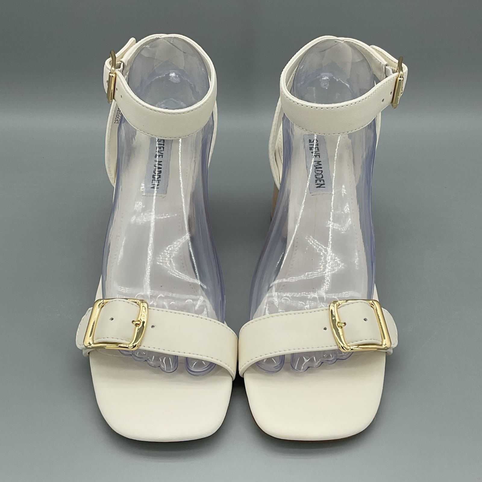 Steve Madden Steve Madden Women Mindi Leather Sandal White Size 9M Size US 9 / IT 39 - 3 Thumbnail
