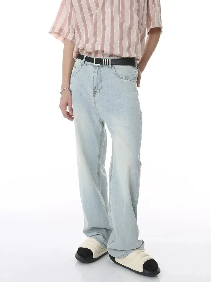 Japanese Brand Retro loose straight leg casual jeans Size US 32 / EU 48 - 6 Thumbnail