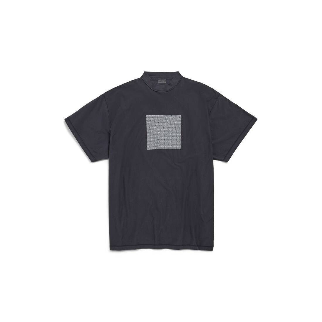 oc11z1025 Text Block Inside-Out T-Shirt Oversized in Black