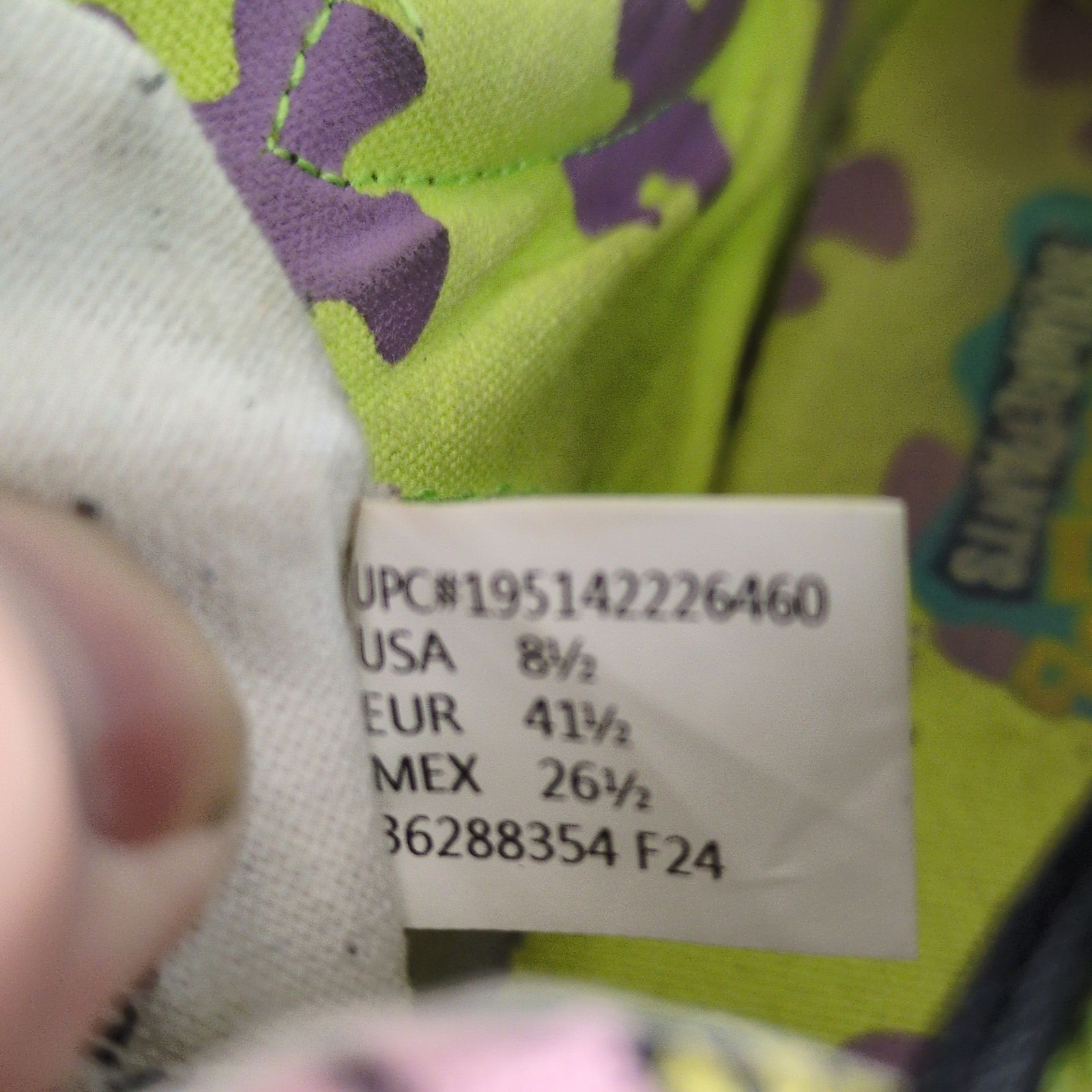 Nickelodeon GroundUp Spongebob Squarepants Men's 8.5 Canvas Sneakers Size US 8.5 / EU 41-42 - 9 Thumbnail