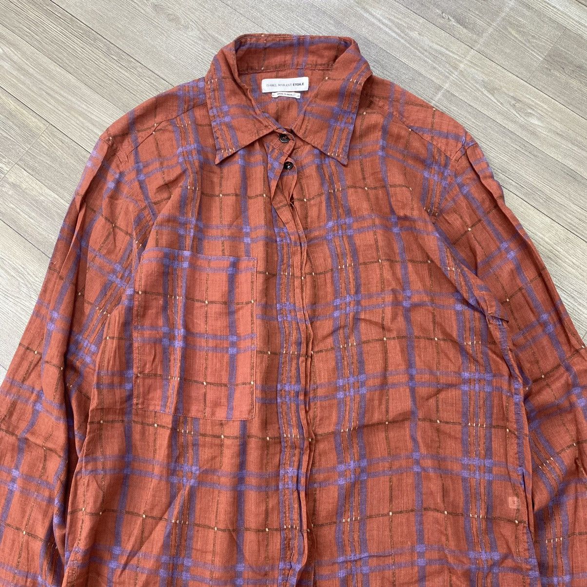 Isabel Marant Etoile Vintage Isabel Marant Etoile Plaid Blouse Button Up Shirt Size S / US 4 / IT 40 - 2 Thumbnail