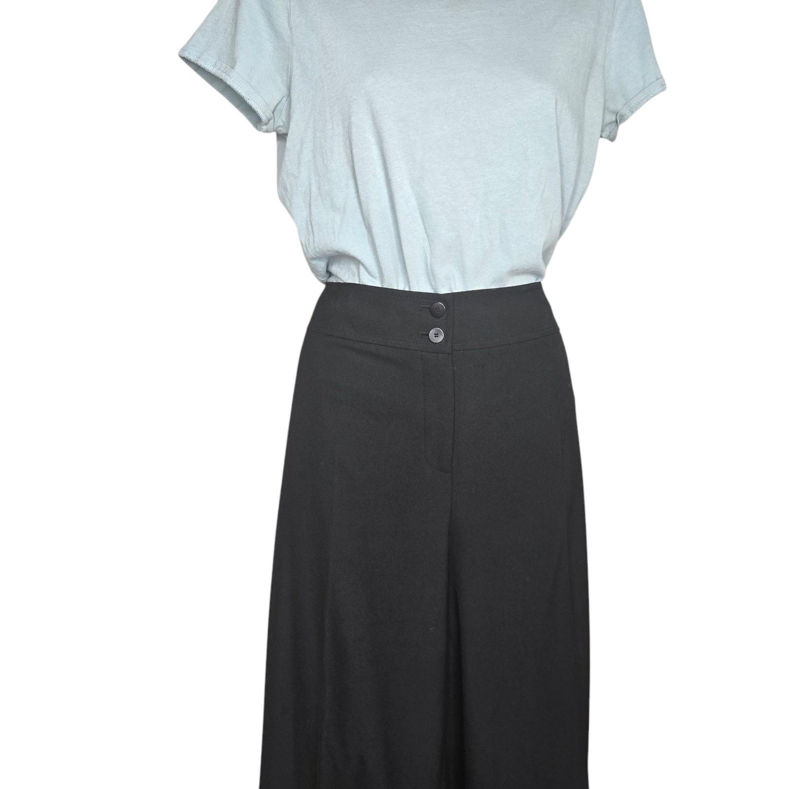 Other Talbots Womens Dress Pants 18 Black Stretch Flat Front Size 40" / US 18 - 2 Thumbnail