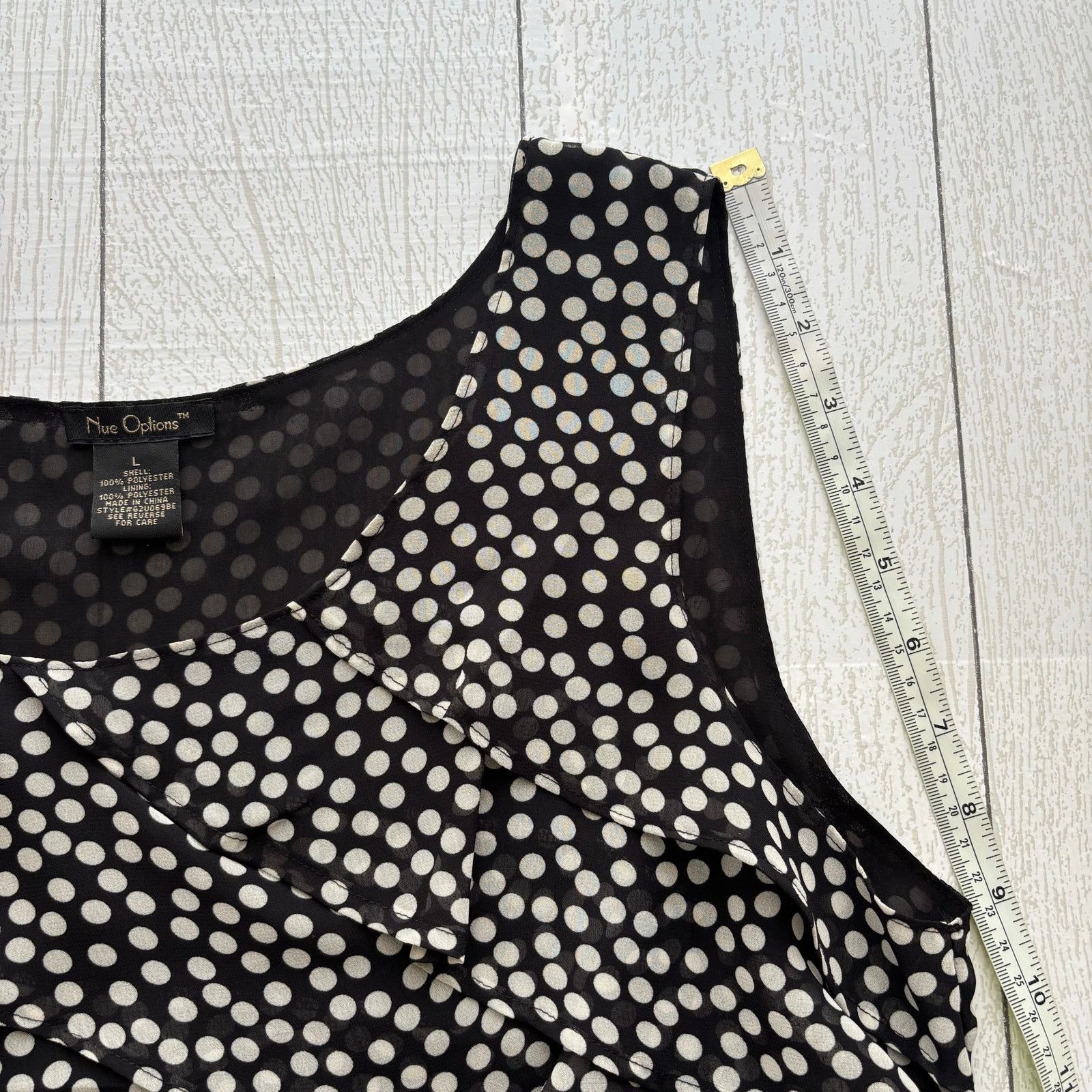 Other Nue Options Black & White Polka Dots Ruffle Tank Top Size L Size L / US 10 / IT 46 - 5 Thumbnail