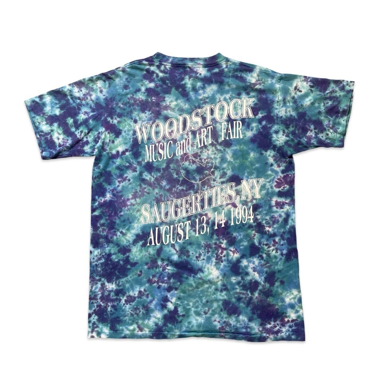 Designer Vintage Woodstock Festival 1994 Tie-Dye Graphic Tee Size US XL / EU 56 / 4 - 2 Thumbnail