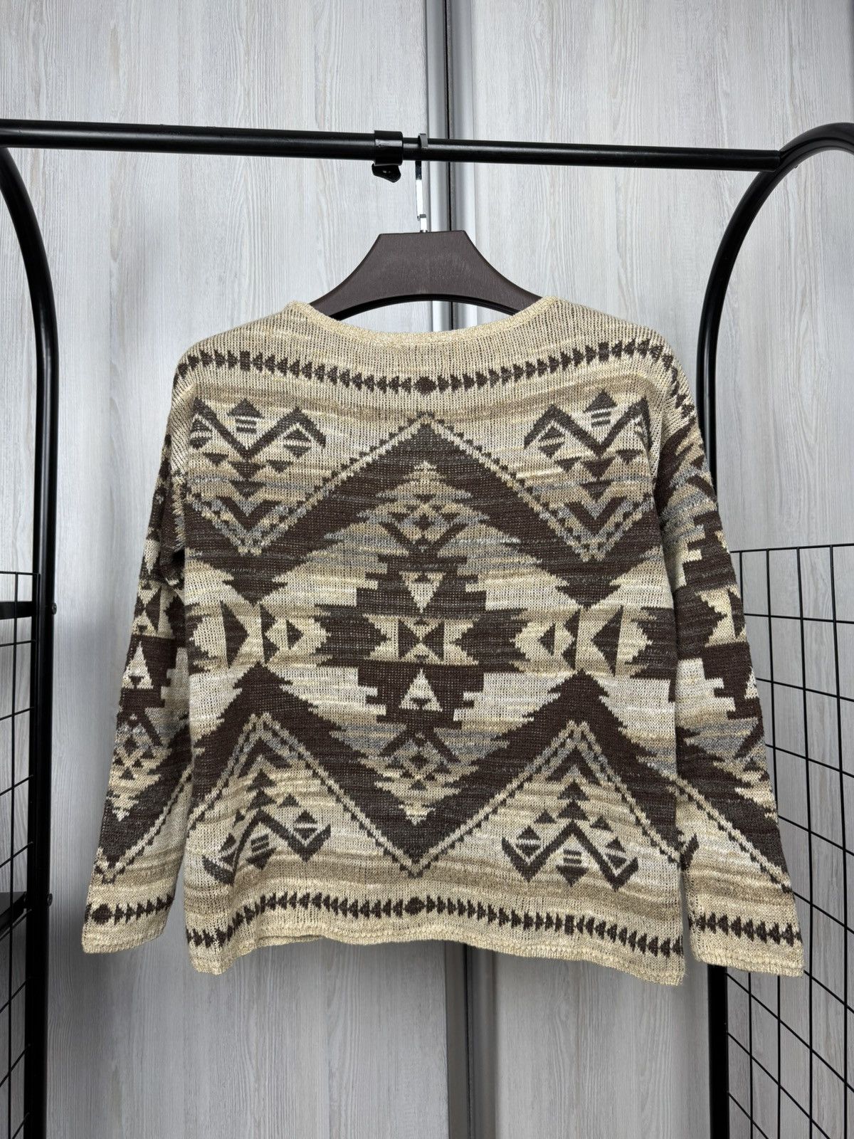 Denim & Supply Ralph Lauren DENIM & SUPPLY RALPH LAUREN Aztec Print Navajo Knit Sweater Size S / US 4 / IT 40 - 7 Thumbnail