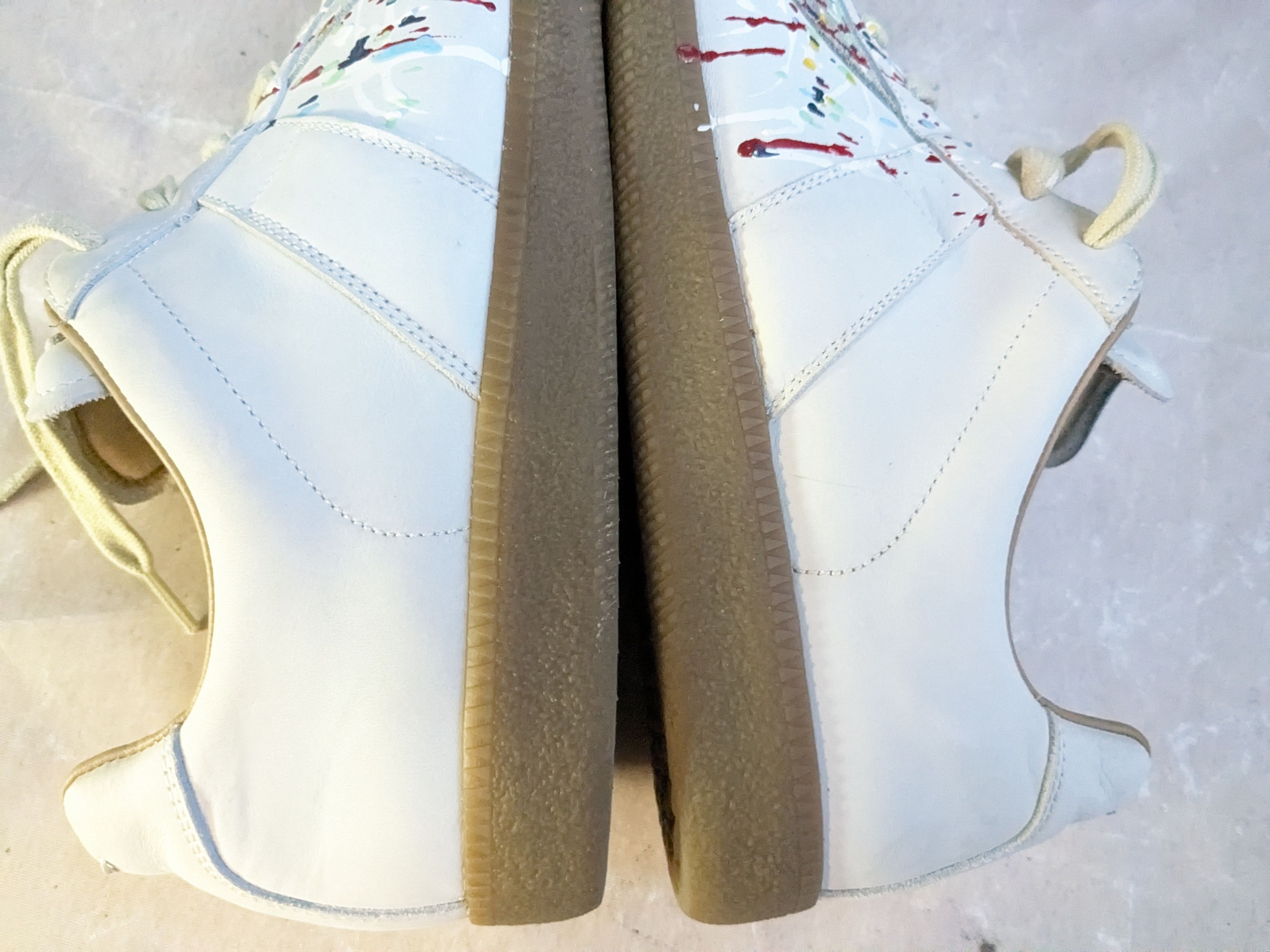 Maison Margiela Maison Martin Margiela White Replica Splatter Shoe Size US 12 / EU 45 - 9 Thumbnail