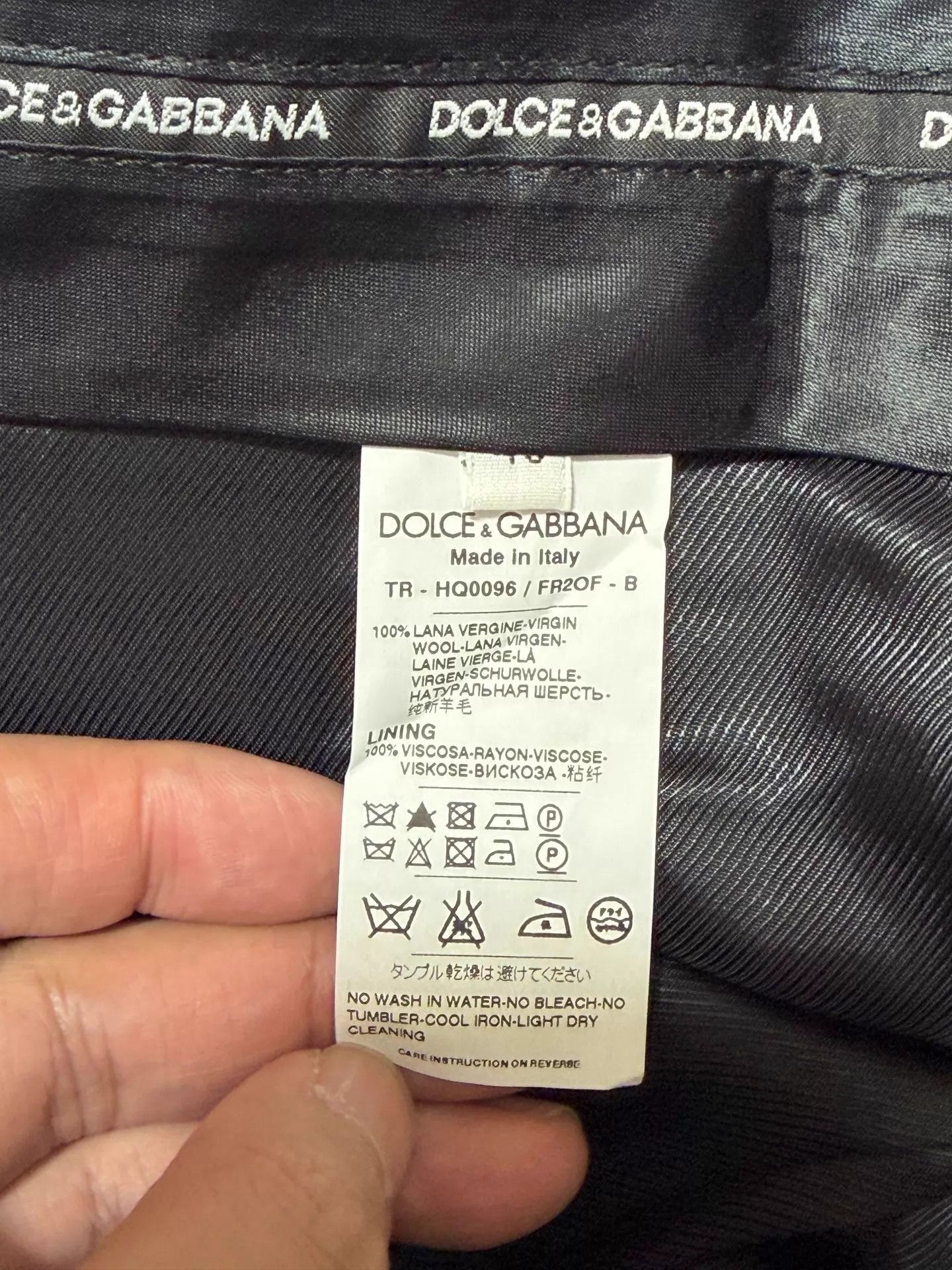 Dolce & Gabbana Dolce&Gabbana Men's Slim Wool Trousers 48 Size US 32 / EU 48 - 6 Thumbnail