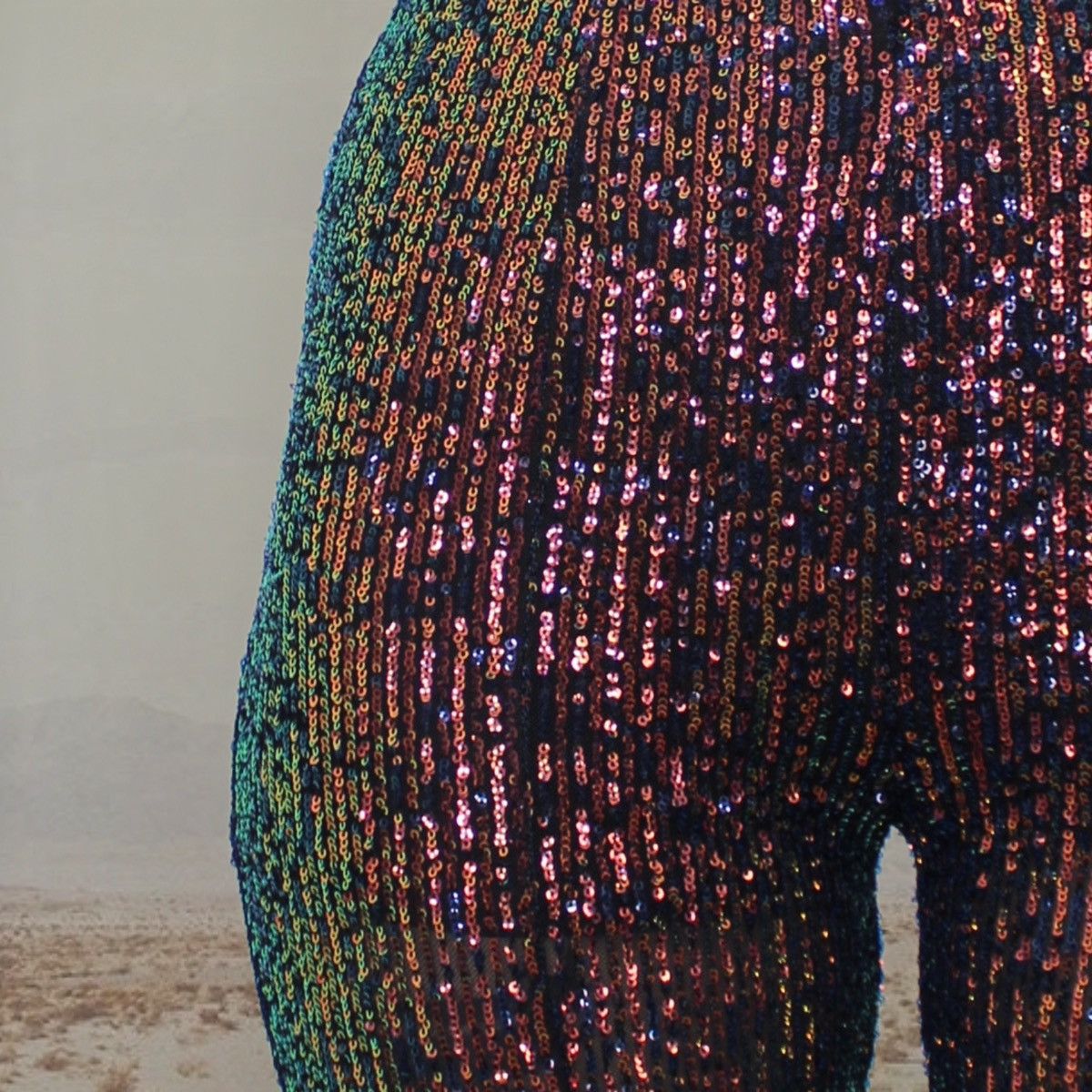 Vintage 🪩RAINBOW SEQUINS PANTS🪩 Size 28" / US 6 / IT 42 - 4 Thumbnail