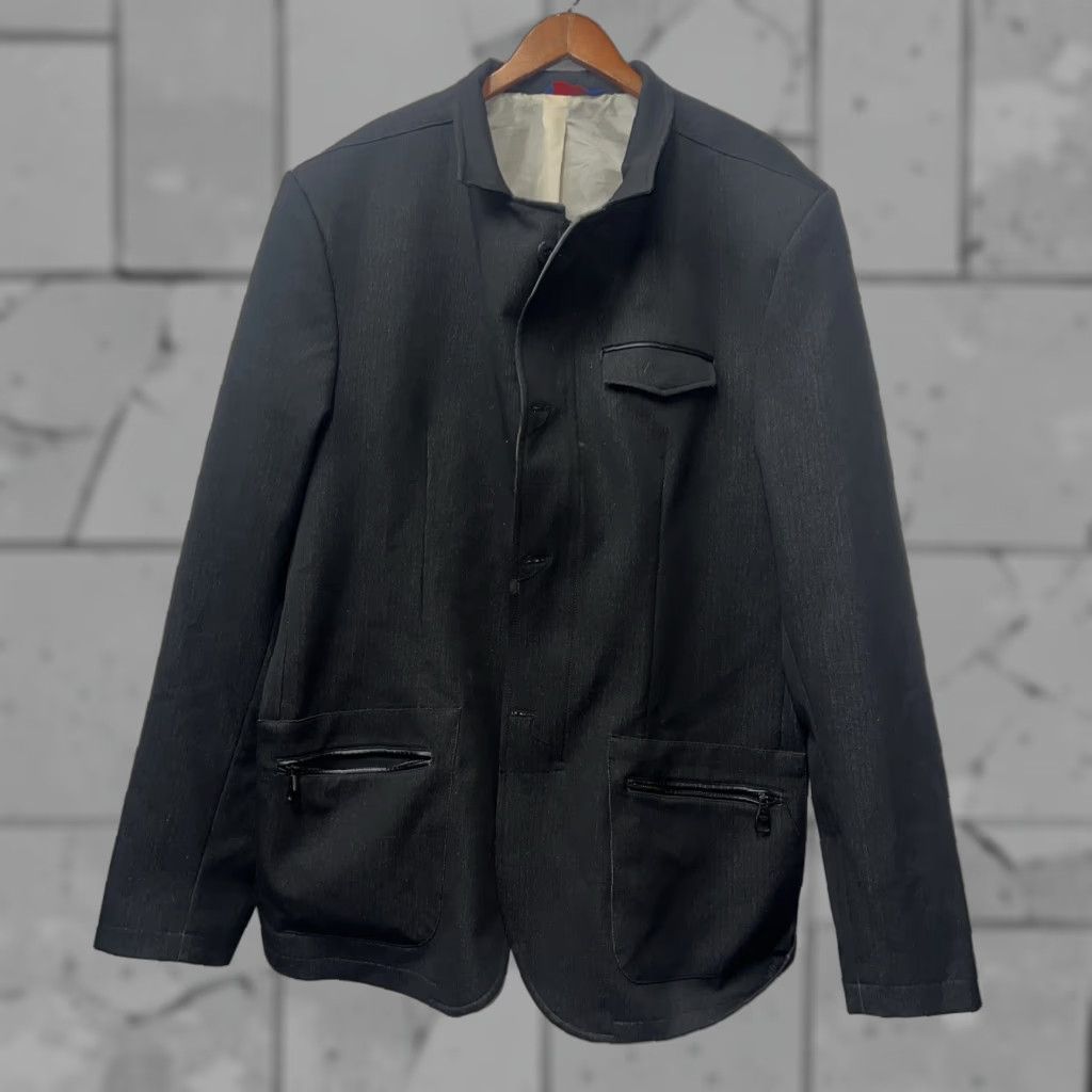 Vintage RNT23 Black Full Zip Coat Mens 54 Regular Polyester Overcoat Zip Coat Black Mens 54 RNT23 Size US L / EU 52-54 / 3 - 1 Thumbnail