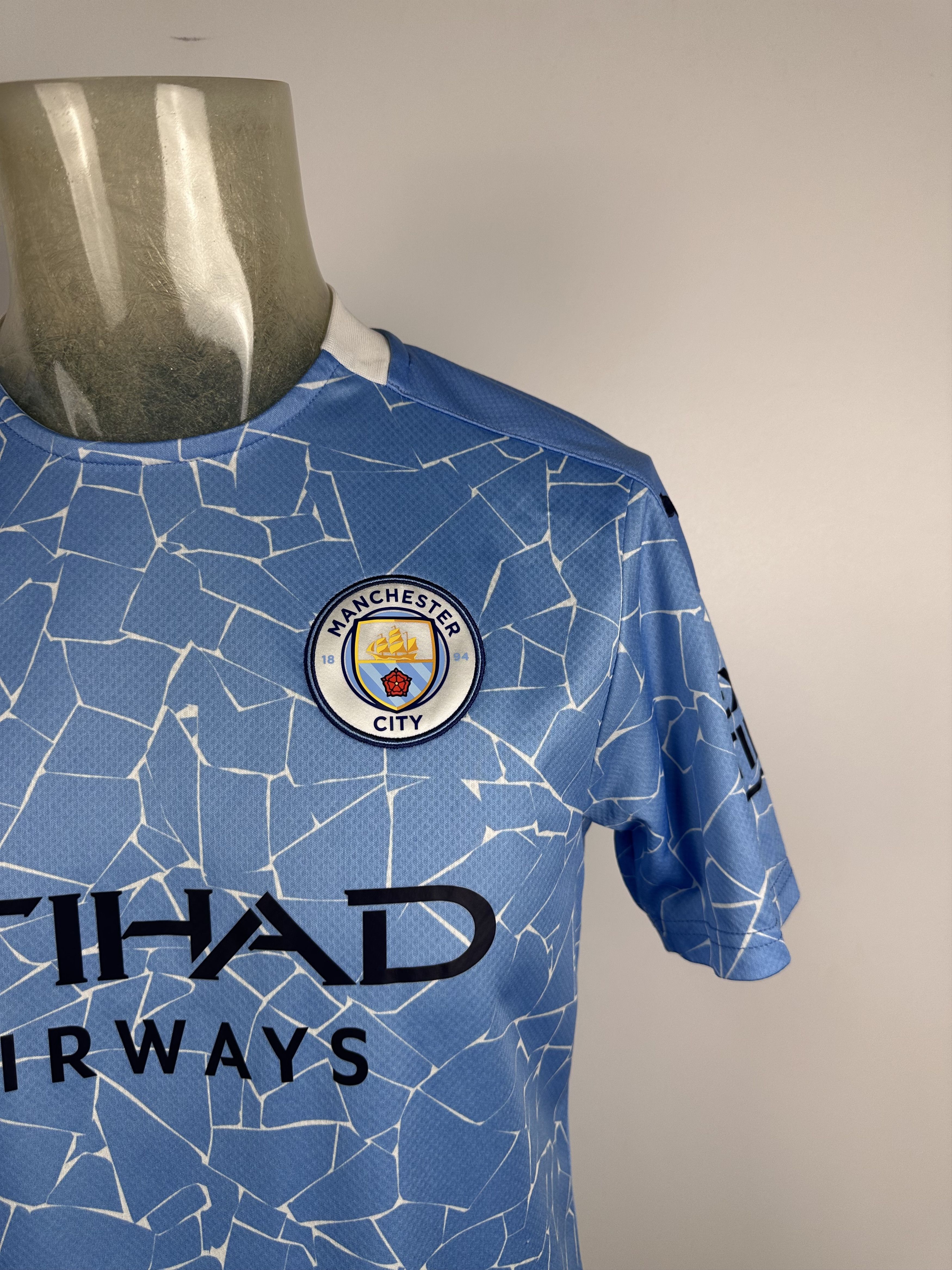 Puma Manchester City 2020 2021 Home Football Shirt Soccer Jersey Size US M / EU 48-50 / 2 - 2 Thumbnail
