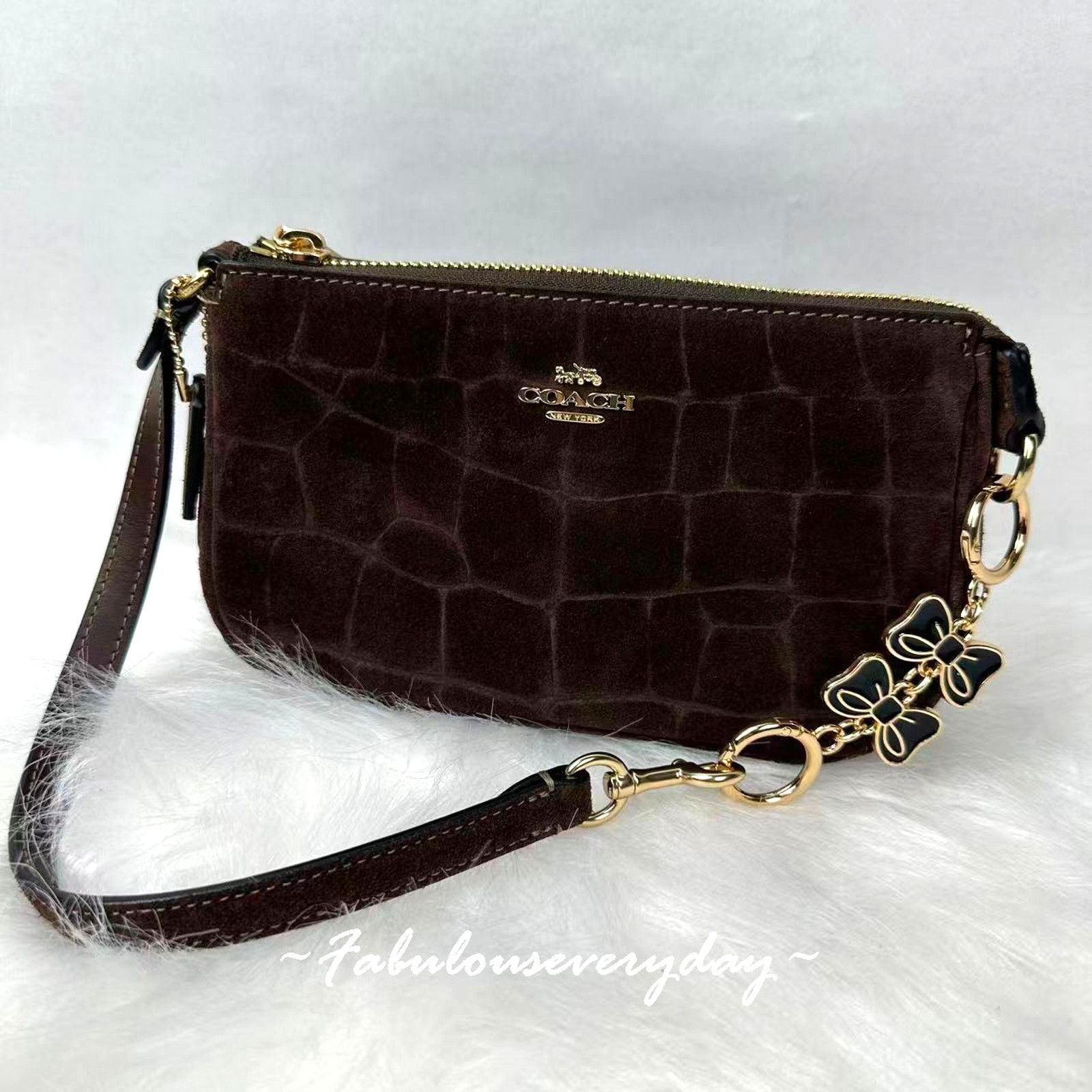 Coach Coach Nolita 19 In Embossed Crocodile/Gold/Maple CCF61 Size ONE SIZE - 1 Thumbnail