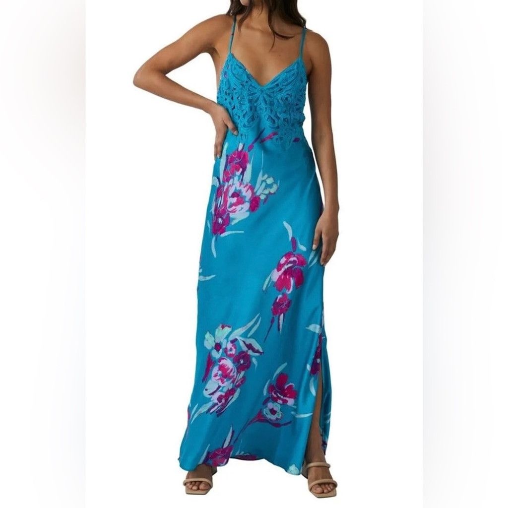 Free People Free People Forever Yours Maxi Dress In River Combo . B22 Size M / US 6-8 / IT 42-44 - 3 Thumbnail