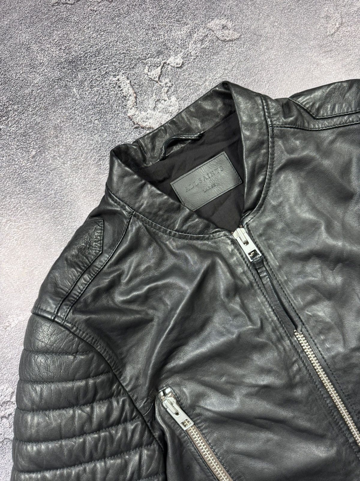 Allsaints AllSaints Leather Bomber Jacket Size US L / EU 52-54 / 3 - 2 Thumbnail