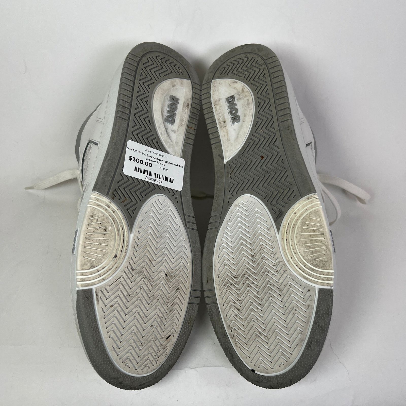 Dior Dior B27 White/Grey Oblique Uptown Mid-Top Sneaker Size 45 Size US 12 / EU 45 - 8 Thumbnail