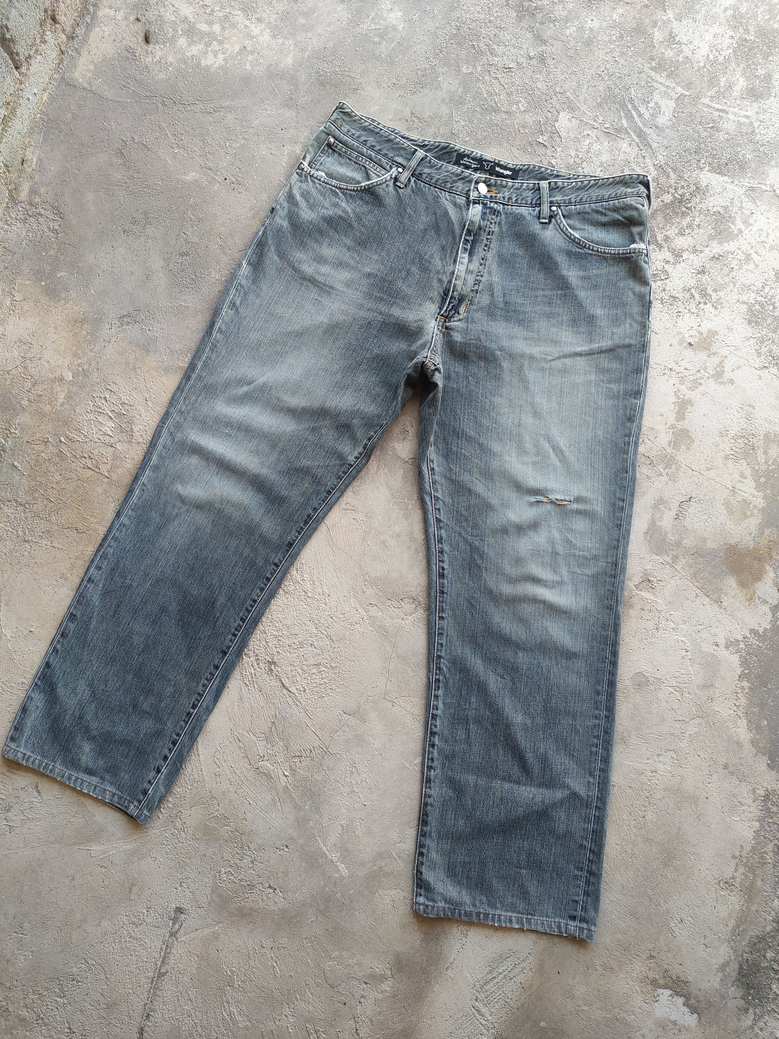 Jean × Vintage × Wrangler W38 VINTAGE WRANGLER FADED DISTRESSED JEANS PANTS Size US 38 / EU 54 - 3 Thumbnail
