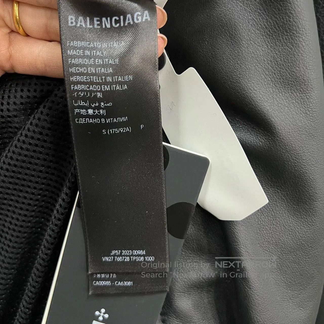 Balenciaga black embroidered leather jacket by balenciaga. Size US S / EU 44-46 / 1 - 4 Thumbnail