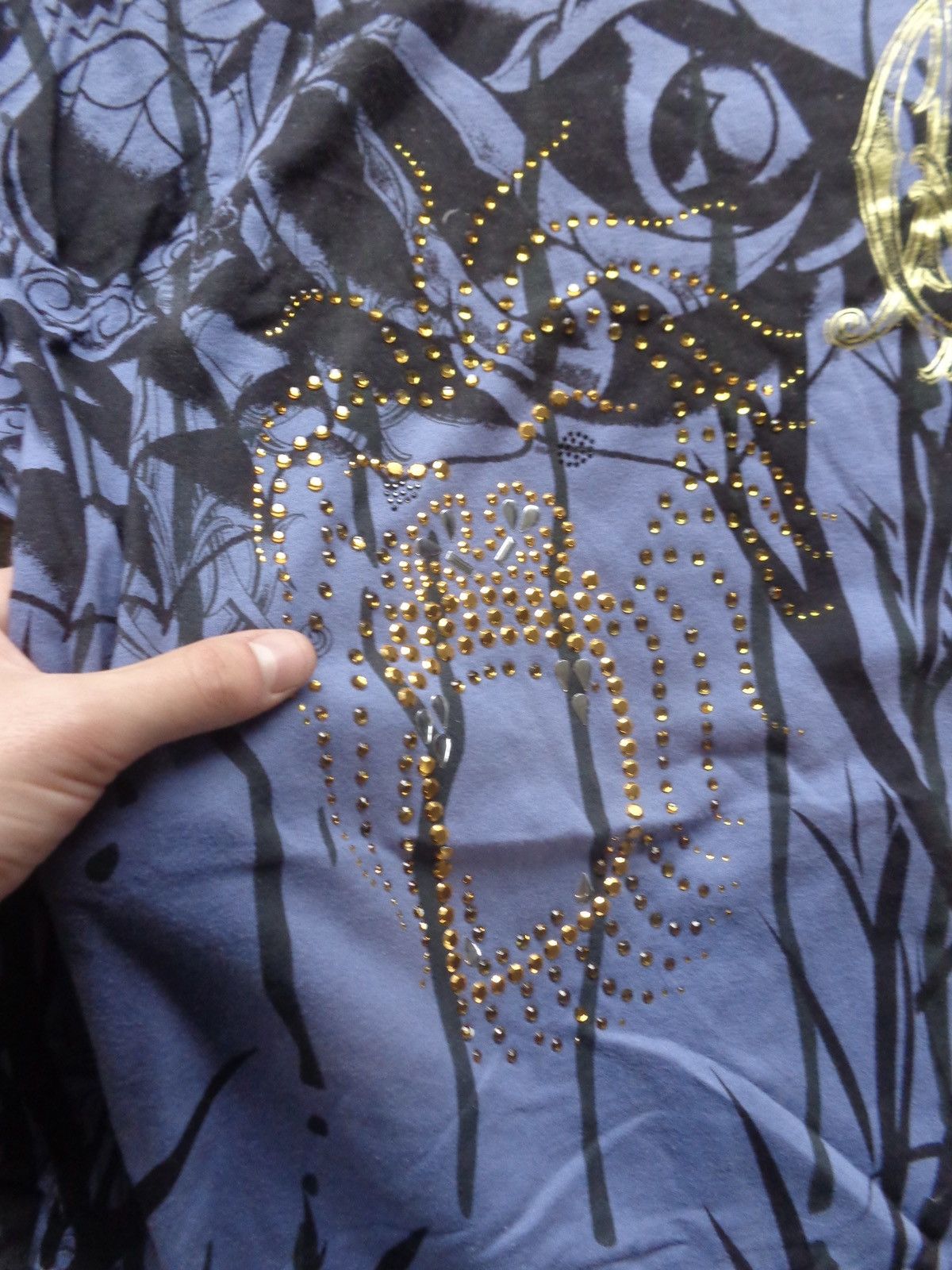 Ed Hardy Ed hardy rhinestone Y2K 2000s t-shirt Size US XL / EU 56 / 4 - 3 Thumbnail