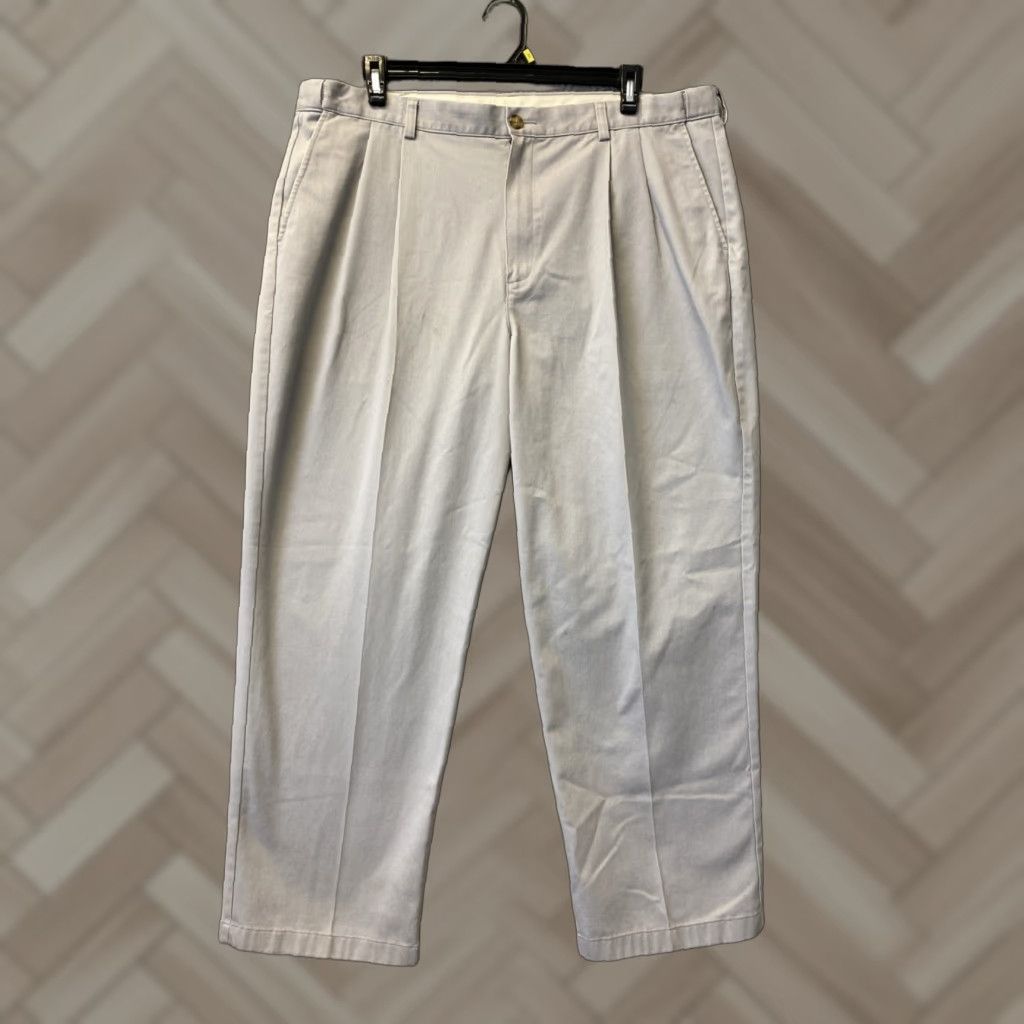Vintage VINTAGE L.L. Bean Pants Men 42x30 Chino Cotton Flat Front Casual Workwear Fall Winter Size US 42 / EU 58 - 1 Thumbnail
