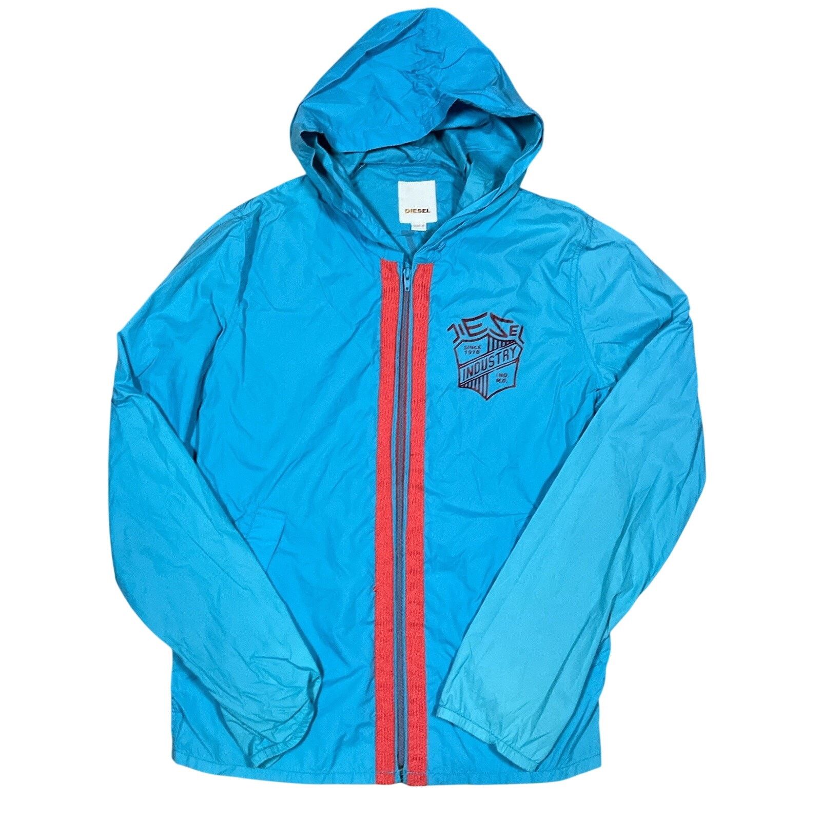 Diesel Diesel Lightweight Windbreaker Jacket Blue NeverForget Stain Size US M / EU 48-50 / 2 - 2 Thumbnail